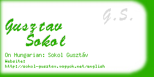 gusztav sokol business card